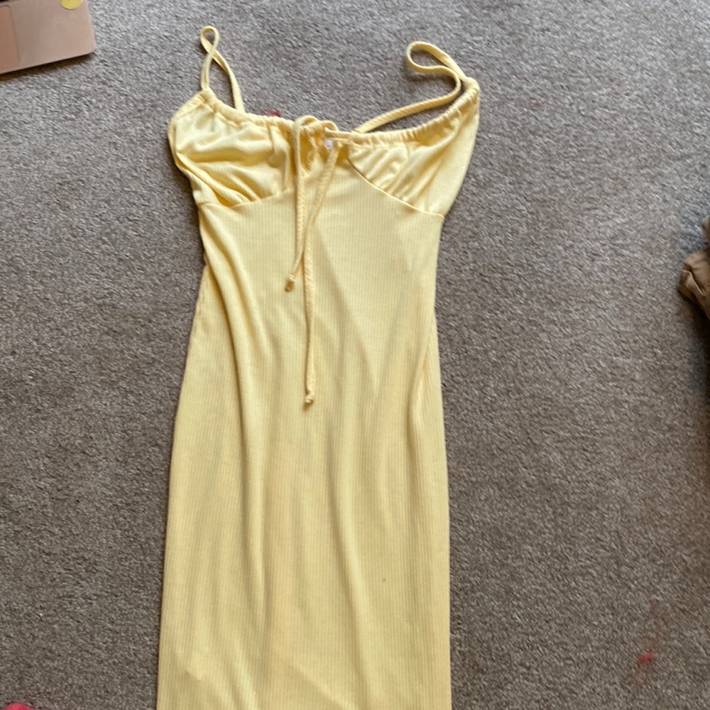 yellow tank top dress
